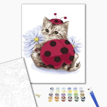 Картина по номерам Тварини, птахи та риби - Милый котик