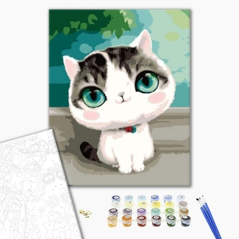Картина по номерам Мультфільми, комікси, аніме - Очень милый котик