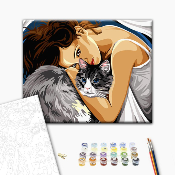 Картина по номерам Люди на картинах - Люди як коти