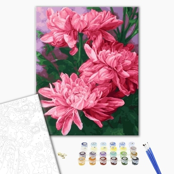 Картина по номерам Квіти - Кораловые пионы