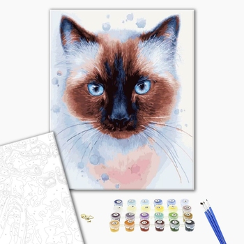 Картина по номерам Тварини, птахи та риби - Фантастичний сіамец