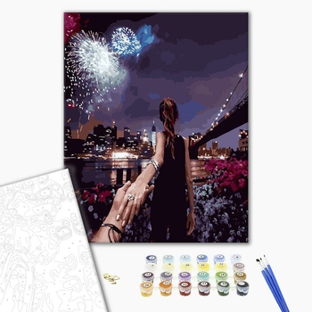 Картина по номерам Авторські колекції - Слідуй за мною. Феєрверк Нового Року