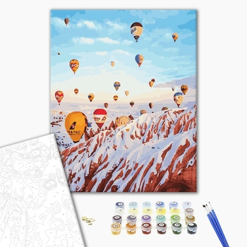 Картина по номерам Авторські колекції - Кулі Каппадокії на зимових схилах