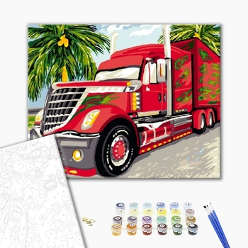 Картина по номерам Мультфільми, комікси, аніме - Грузовик