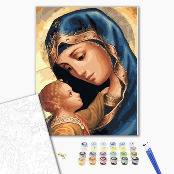 Картина по номерам Діти та ангели - Матір Божа