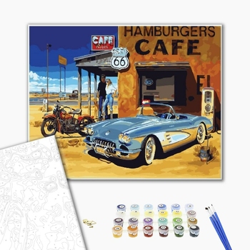 Картина по номерам Города - Придорожнє кафе