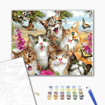 Картина по номерам Тварини, птахи та риби - Сімейство котячих