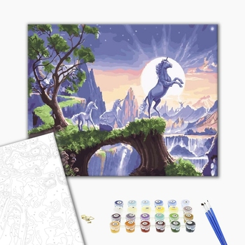 Картина по номерам Люди на картинах - Полнолуние единорога