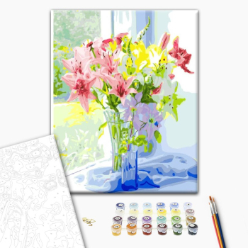 Картина по номерам Квіти - Весняний букет лілій
