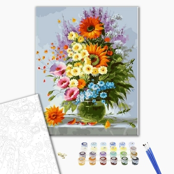 Картина по номерам Квіти - Польовий букет