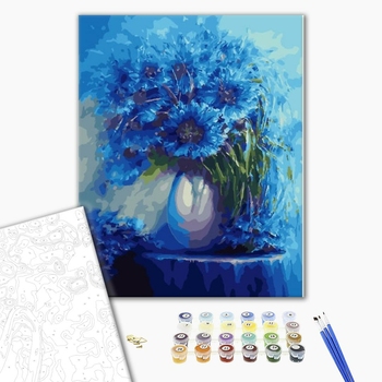 Картина по номерам Квіти - Волошки