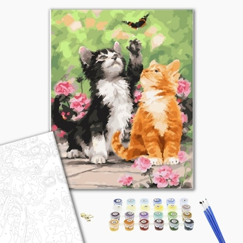 Картина по номерам Тварини, птахи та риби - Весняні кошенята