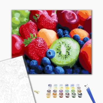 Картина по номерам Квіти - Фрукти