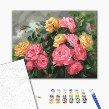 Картина по номерам Квіти - Куст из роз