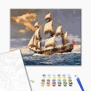 Картина по номерам Кораблі, автомобілі та літаки - Англійський флот