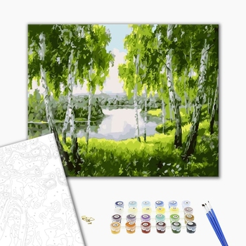 Картина по номерам Пейзажі - Березовая пуща