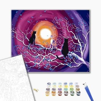 Картина по номерам Тварини, птахи та риби - Дивные кошки