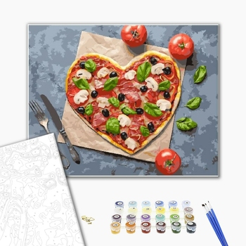 Картина по номерам Квіти - Пицца с любовью