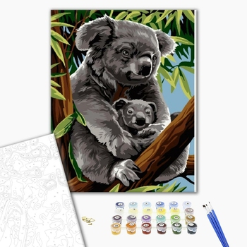 Картина по номерам Тварини, птахи та риби - Мама коала