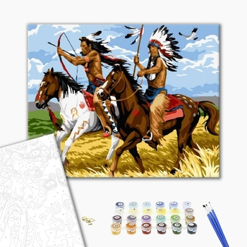 Картина по номерам Люди на картинах - Індіаці на полюванні
