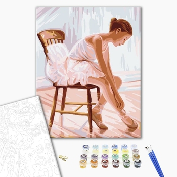 Картина по номерам Люди на картинах - Балерина в ніжно рожевому