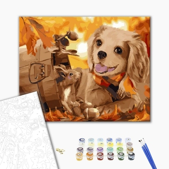 Картина по номерам Тварини, птахи та риби - В осінньому лісі