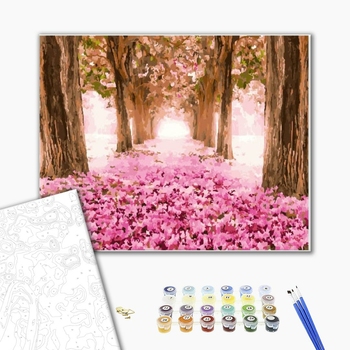 Картина по номерам Пейзажі - Загадочный лес в цветах
