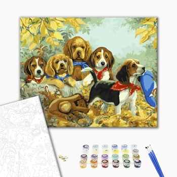 Картина по номерам Тварини, птахи та риби - Бейсбольні вболівальники