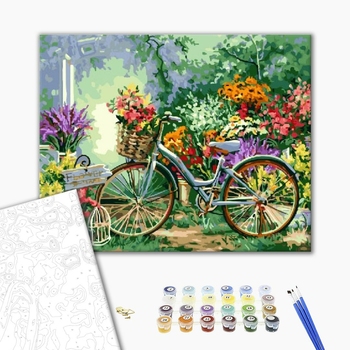 Картина по номерам Города - Двоколісний в теплиці