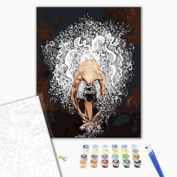 Картина по номерам Люди на картинах - Балерина в білому на уклін