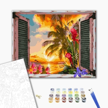 Картина по номерам Природа - Вид из окна на океан Мексики