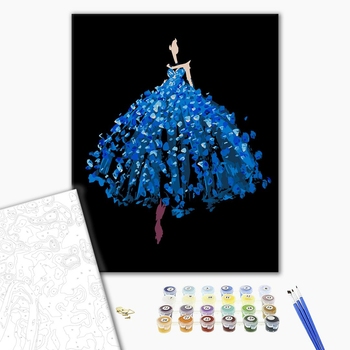 Картина по номерам Люди на картинах - Лазурная грань в тени