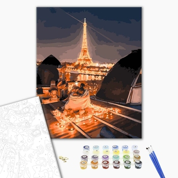 Картина по номерам Авторські колекції - Романтика нічного Парижу