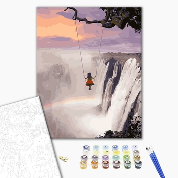 Картина по номерам Авторські колекції - Мить на водоспаді