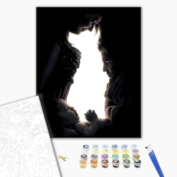 Картина по номерам Для початківців - Сім'я уособлення тваринки