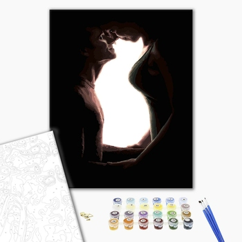 Картина по номерам Для початківців - Сімейство з кішкою