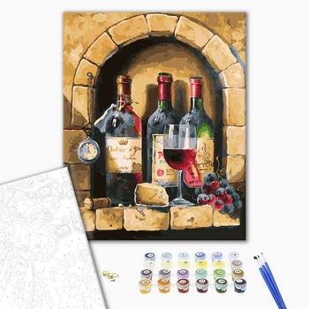 Картина по номерам Натюрморти - Винний набір