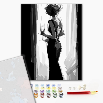 Картина по номерам Преміум картини - Леди в черном