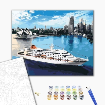 Картина по номерам Кораблі, автомобілі та літаки - Лайнер в Сіднеї