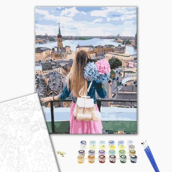 Картина по номерам Люди на картинах - Погляд на місто