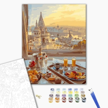 Картина по номерам Авторські колекції - Сніданок з видом на старе місто