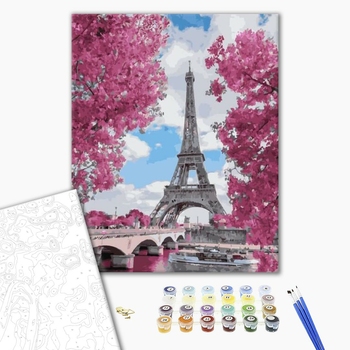 Картина по номерам Города - Магнолії в Парижі