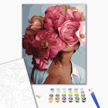 Картина по номерам Авторські колекції - Абстракція з півоніями