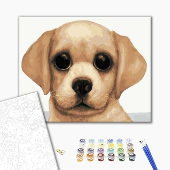 Картина по номерам Репродукції художників - Маленький лабрадор. Маргарет Кін