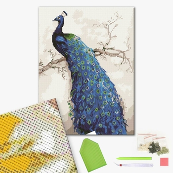 Алмазна мозаїка 40х50 - Изящный павлин