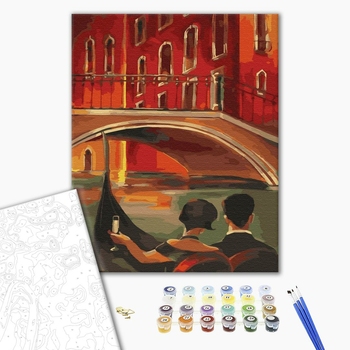 Картина по номерам Авторські колекції - Закохані на гондолі