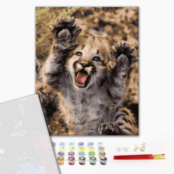 Картина по номерам Преміум картини - Львенок