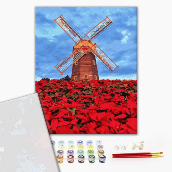 Картина по номерам Преміум картини - Мельница в амстердаме