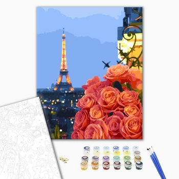 Картина по номерам Города - Вечір в Парижі