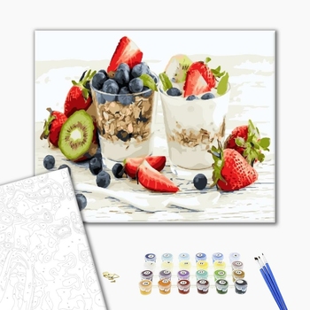 Картина по номерам Натюрморти - Мюслі з йогуртом